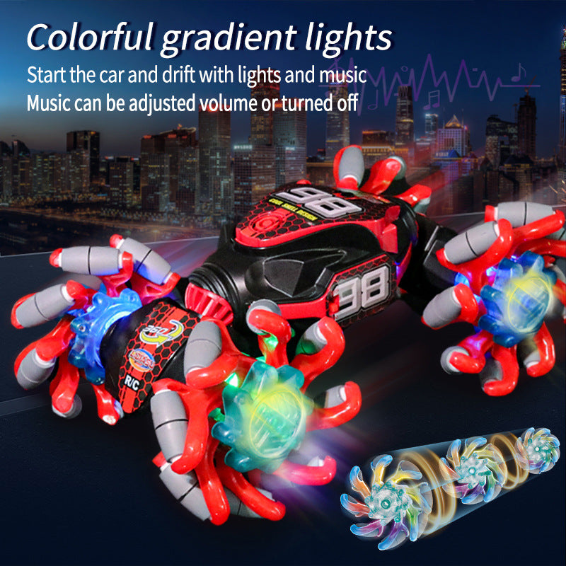 2023 New 4WD 1:14 Stunt RC Car With LED Light Gesture Induction Deformation Twist Climbing Radio Controlled Car Electronic Toys