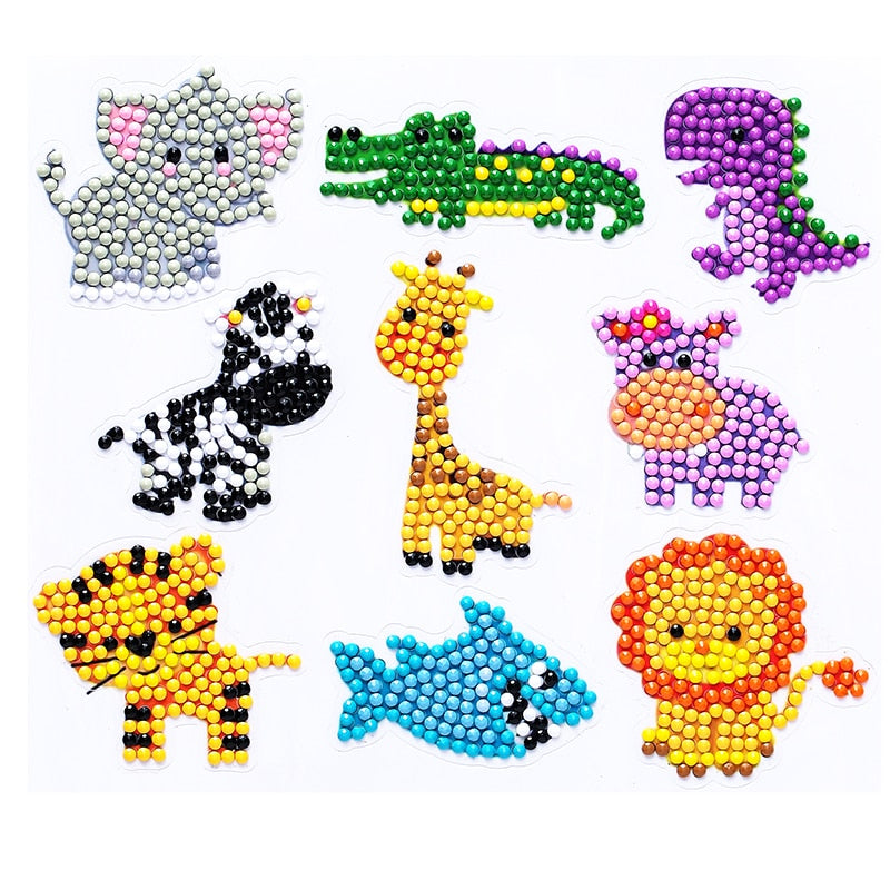 5D Diamond Painting Stickers Easy For Kids Disney Princess Diamond Art Diamond Mosaic Stickers by Numbers Kits for Children