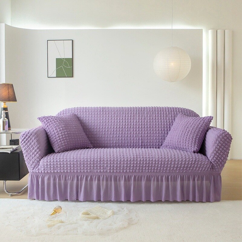 Bubble Skirt Design Sofa Covers For Living Room Breathable Stretch Sofa Slipcover For Home Armchair Cover Corner Couch Cover