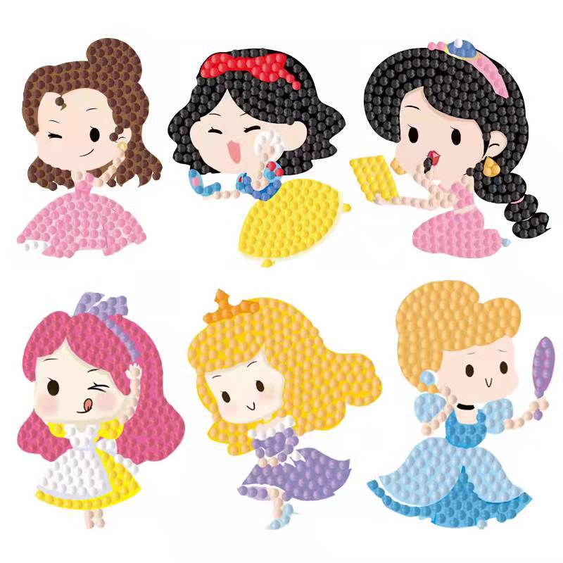 DIY Cartoon Diamond Painting Stickers For Kids by Numbers Art Craft Children Gift