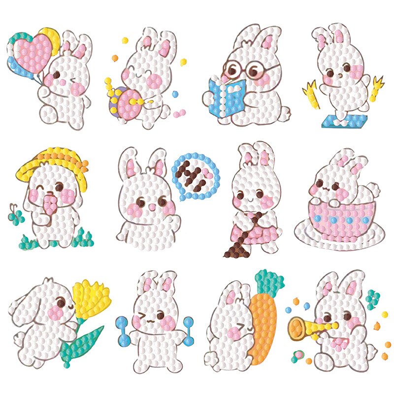 Diamond Painting Stickers Kit DIY Disney Sticker by Numbers for Kid Diamond Mosaic Handicrafts Children Gift for Phone Cup Decor