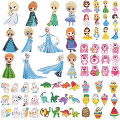 Diamond Painting Stickers Kit DIY Disney Sticker by Numbers for Kid Diamond Mosaic Handicrafts Children Gift for Phone Cup Decor