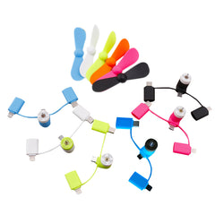 6PCS 3-in-1 Cell Phone Mini Fan