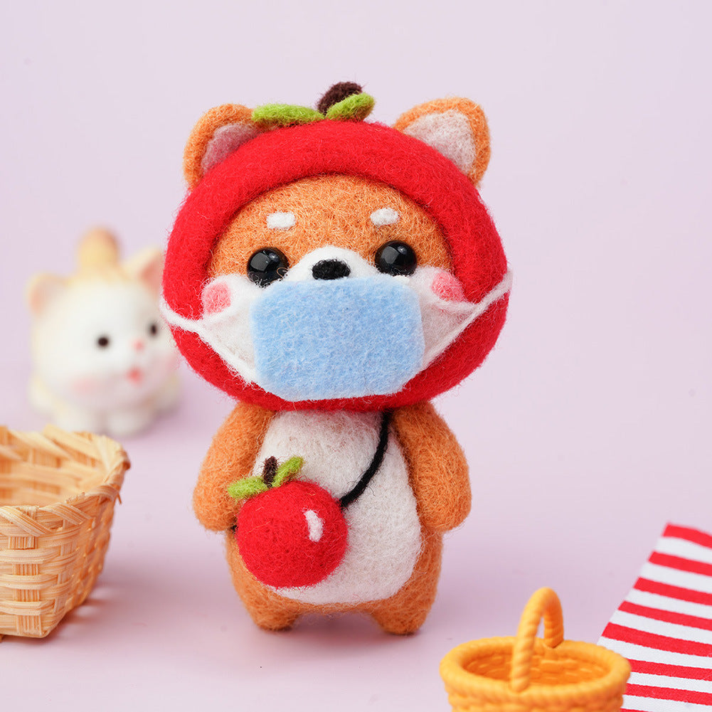 Handmade Pets Toy Doll Wool Felt Doll Wool Felt Needle Poked Kitting DIY CAT Creative Popular Cute Pets Doll Non-Finished Toy