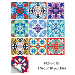 10 PCS  Moroccan Style Wall Tile Stickers