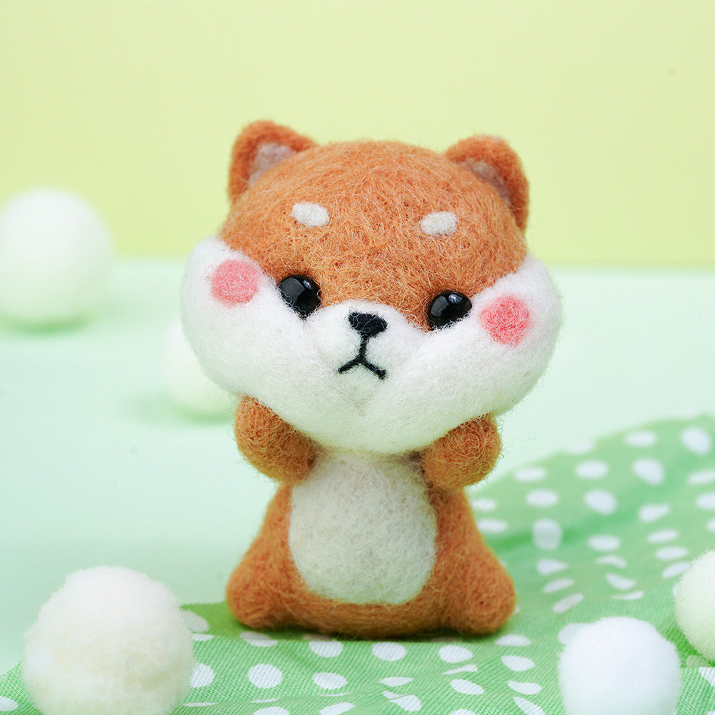 Handmade Pets Toy Doll Wool Felt Doll Wool Felt Needle Poked Kitting DIY CAT Creative Popular Cute Pets Doll Non-Finished Toy