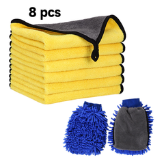 8 PCS Car Cleaning Cloths Towel