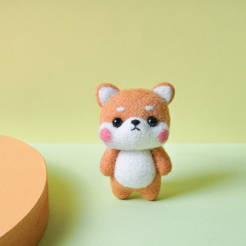 Handmade Pets Toy Doll Wool Felt Doll Wool Felt Needle Poked Kitting DIY CAT Creative Popular Cute Pets Doll Non-Finished Toy