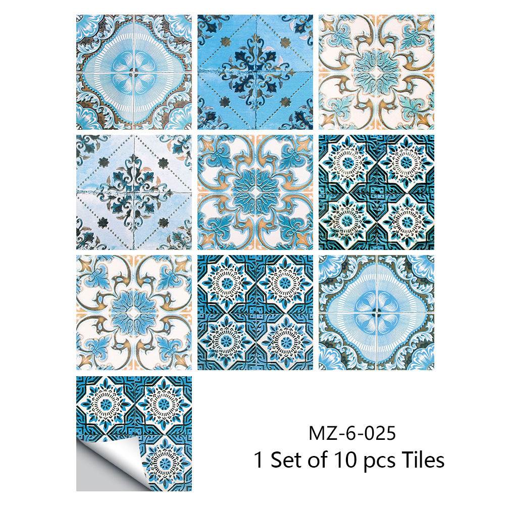 10 PCS  Moroccan Style Wall Tile Stickers