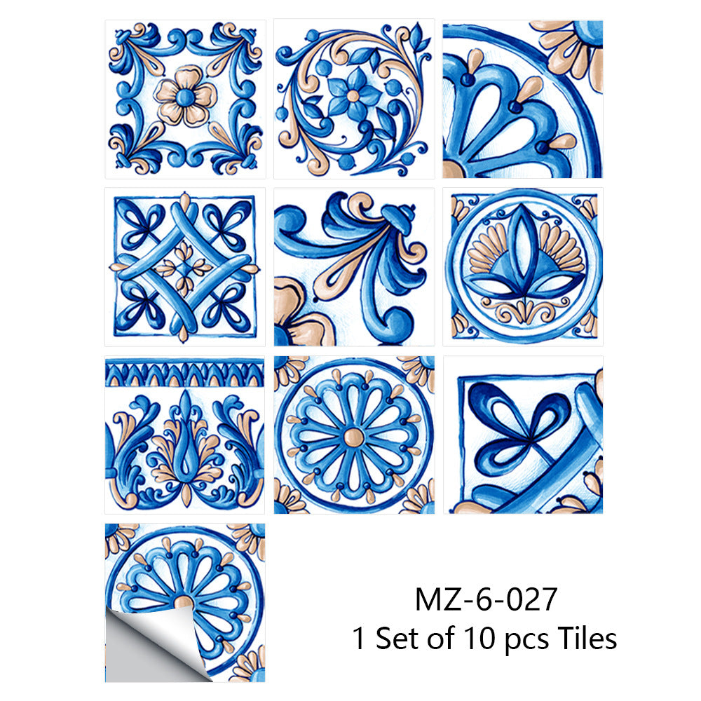 10 PCS  Moroccan Style Wall Tile Stickers