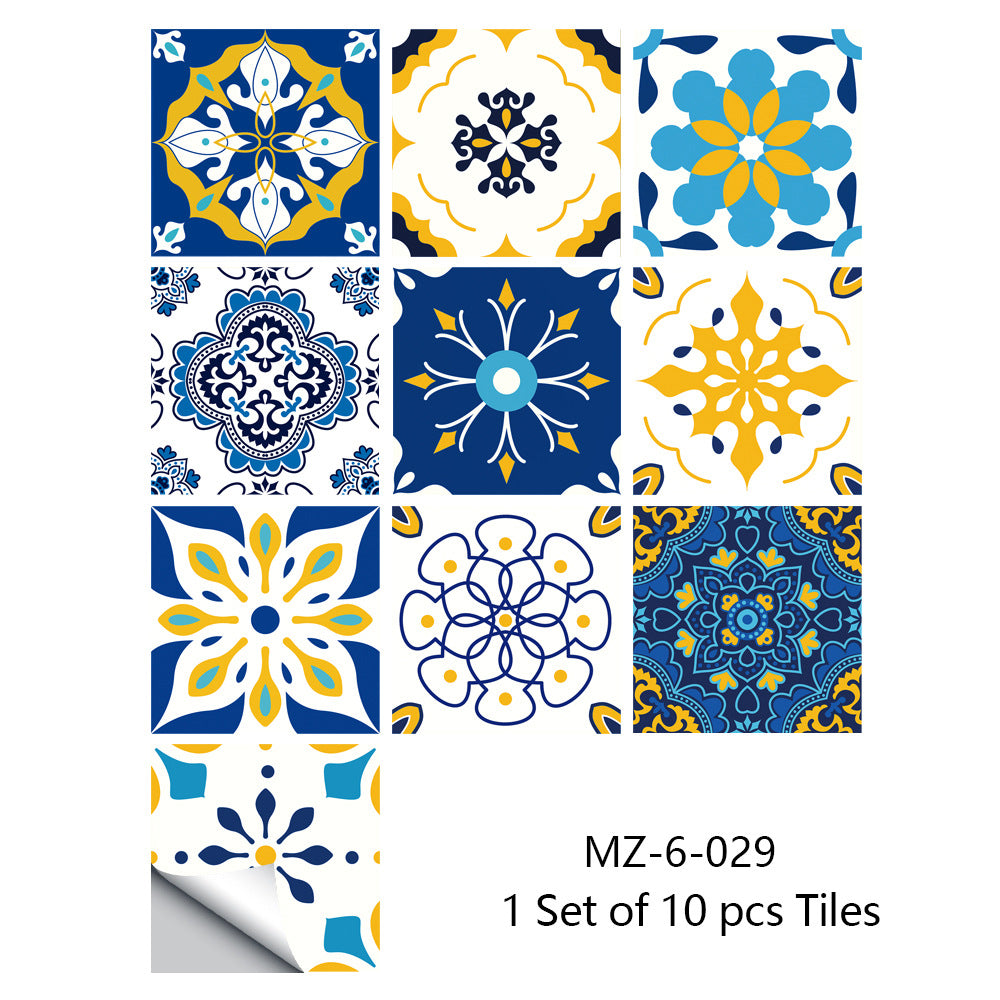 10 PCS  Moroccan Style Wall Tile Stickers