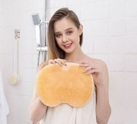 Larger Shower Foot & Back Scrubber, Massage Pad Mat with Non-Slip Suction Cups - Cleans,Exfoliation