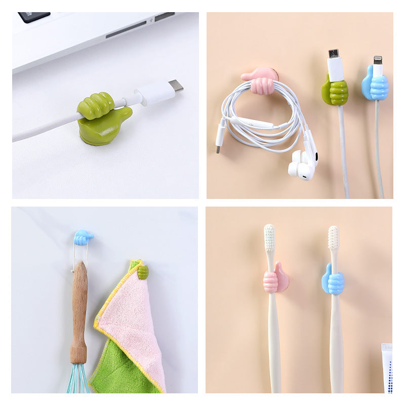 30 PCS Novel Creative Adhesive Thumb Hook Wall Hangers