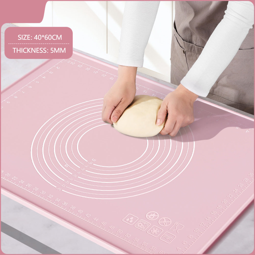 40*60cm Silicone Pastry Mat Thick Non Stick Baking Mat, Fondant Mat,Counter Mat,Dough Rolling Mat, Oven Liner, Pie Crust Mat