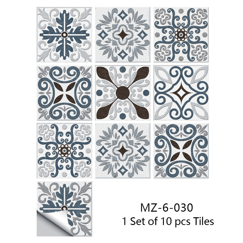 10 PCS  Moroccan Style Wall Tile Stickers