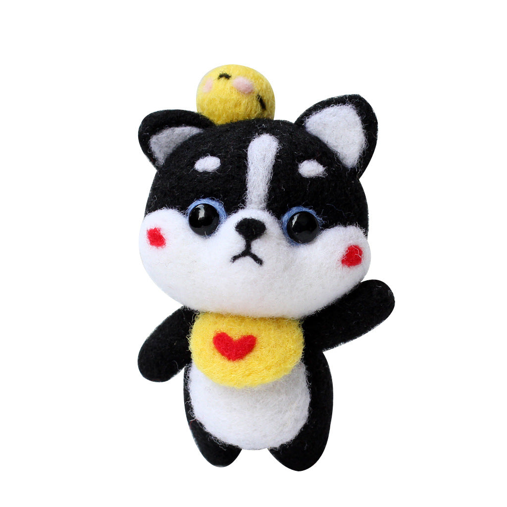 Handmade Pets Toy Doll Wool Felt Doll Wool Felt Needle Poked Kitting DIY CAT Creative Popular Cute Pets Doll Non-Finished Toy