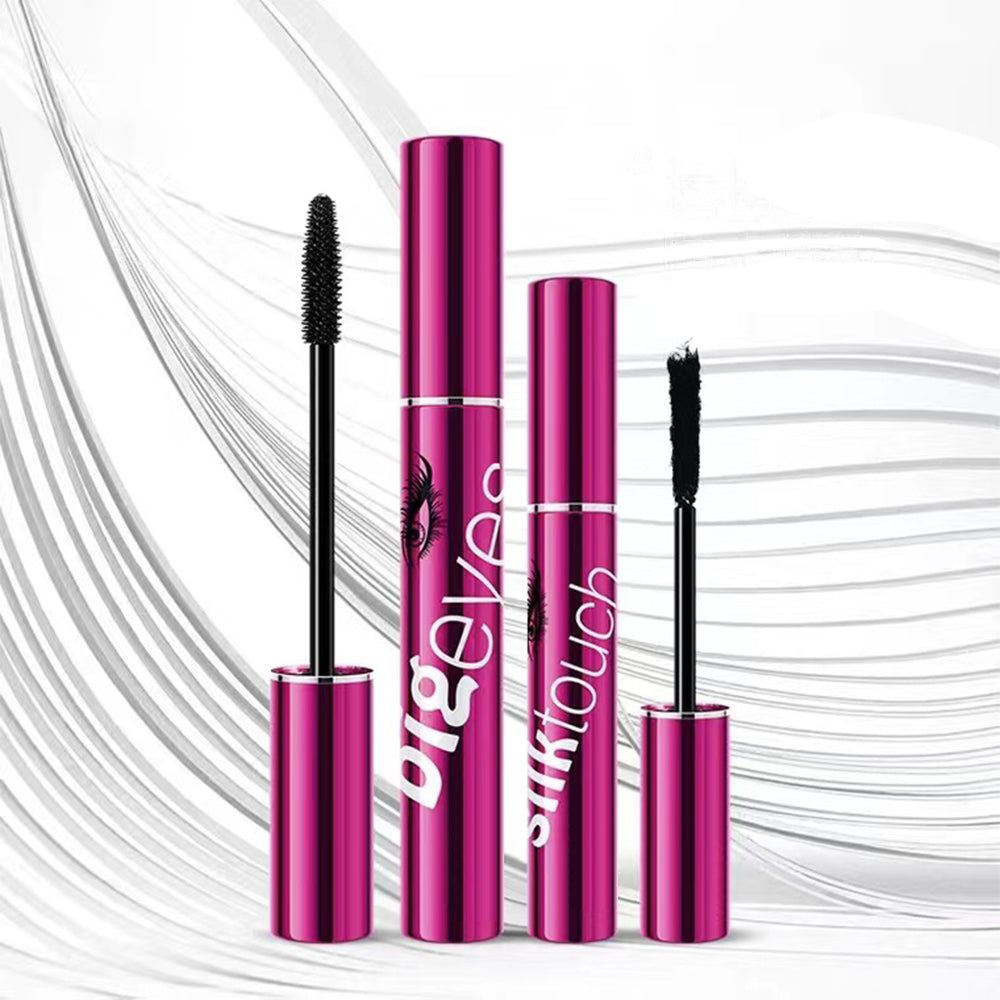 2 PCS Waterproof 4D Silk Fiber Eyelash Mascara Black Extra Long Thick & Voluminous