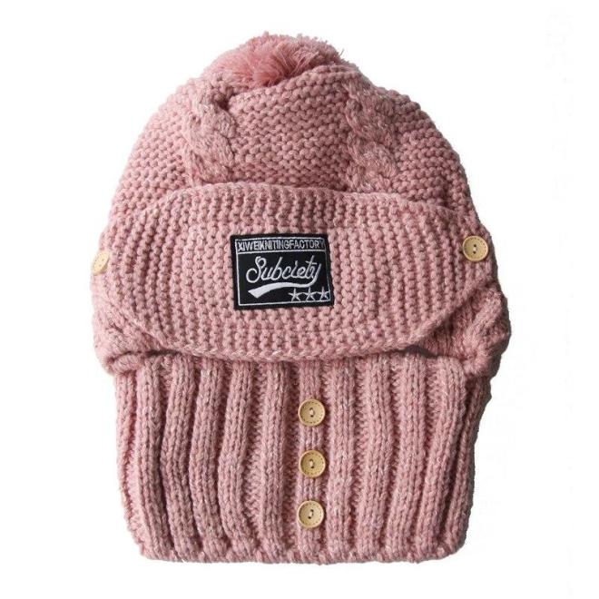 5 Colour Winter knitted Beanies Hats Women Thick Warm Beanie Hat Outdoor Riding Sets