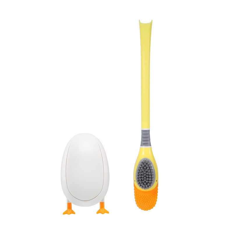 Deep Cleaner Silicone Toilet Brushes with Quick Drying Holder Set for Bathroom