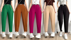 2 PCS  Women Spring Autumn Summer High Waist Draping  Versatile Casual Sunscreen Ice Silk Loose Radish Pants Trousers S-5XL