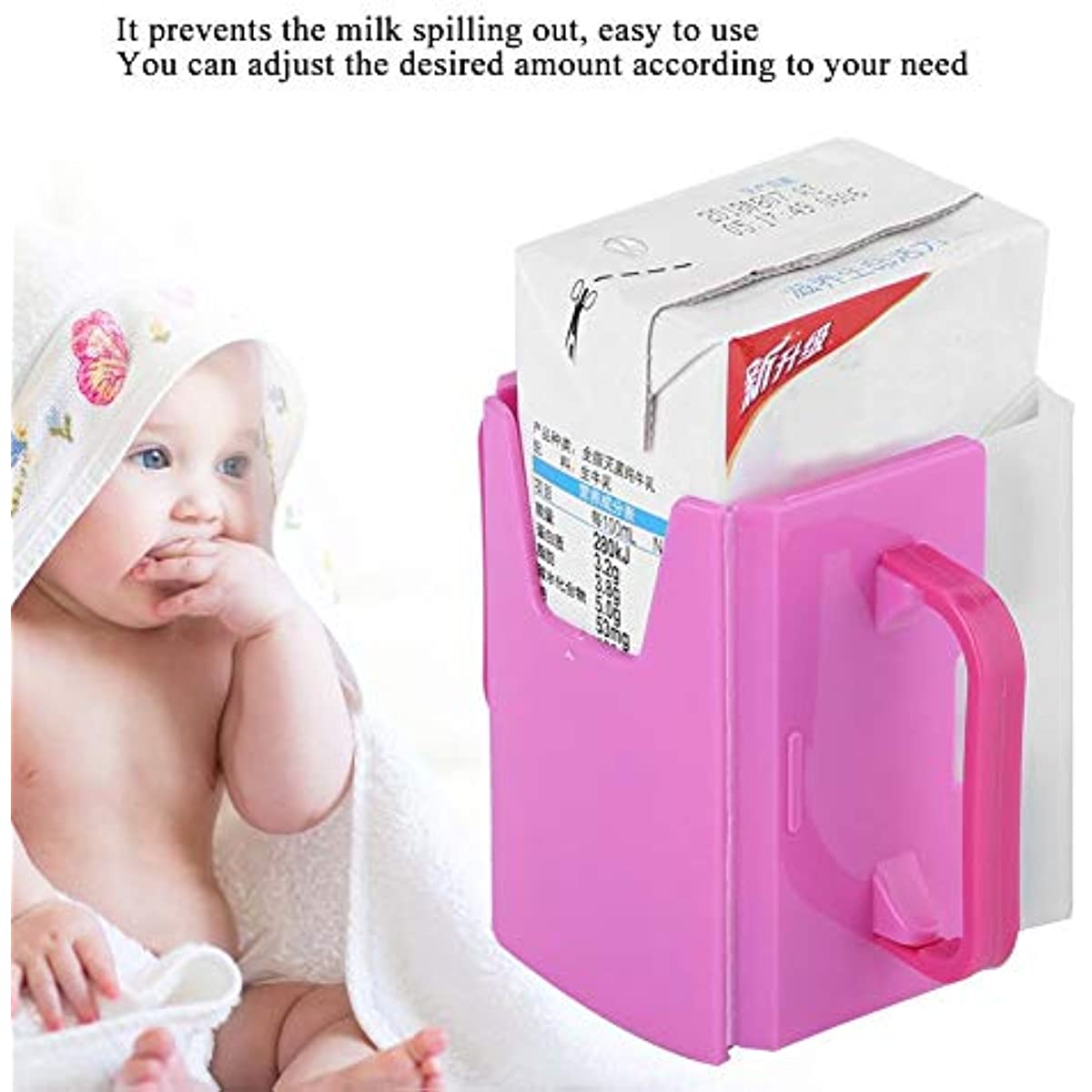 2 PCS Milk Drink Box Holder Adjustable Spill-proof Juice Box Container Reusable Drink Juice Milk Pouch Cup Mug