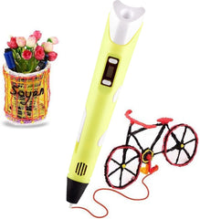 3D Printing Pen with LCD Screen 3D Drawing Pen 1.75mm PLA Filament 3 Colors 9m Compatible with PLA/ABS Filament Creative Gift for Graffiti Lovers, Crafts, Painting