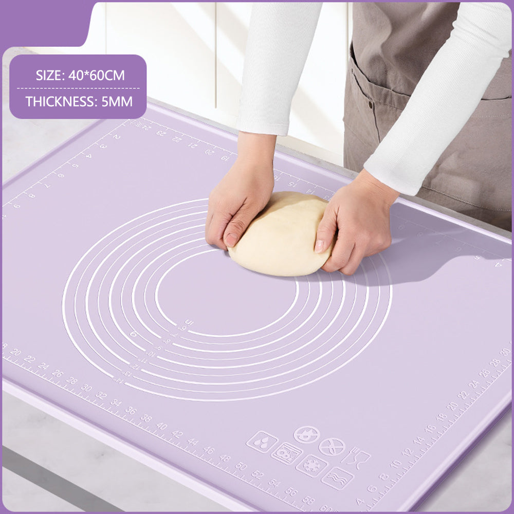 40*60cm Silicone Pastry Mat Thick Non Stick Baking Mat, Fondant Mat,Counter Mat,Dough Rolling Mat, Oven Liner, Pie Crust Mat