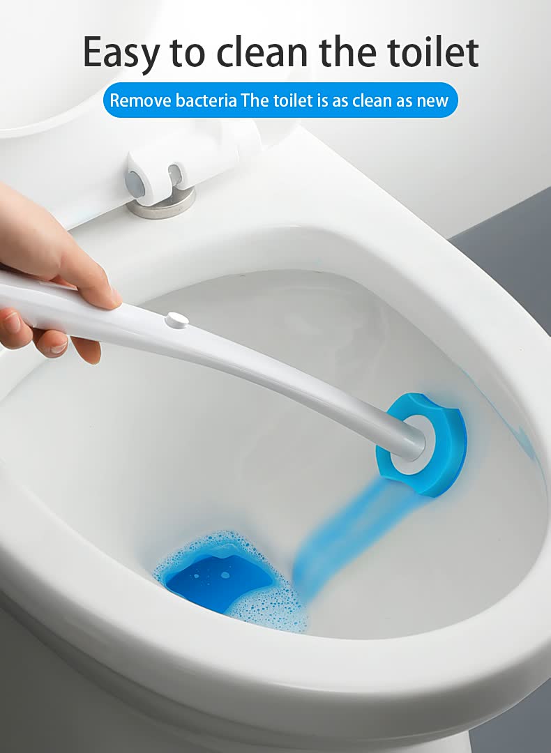 For Home No Dead Ends Long Handle Toilet Cleaning Brush Replacement Head No Punching In The Bathroom Disposable Toilet Brush Set