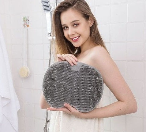 Larger Shower Foot & Back Scrubber, Massage Pad Mat with Non-Slip Suction Cups - Cleans,Exfoliation