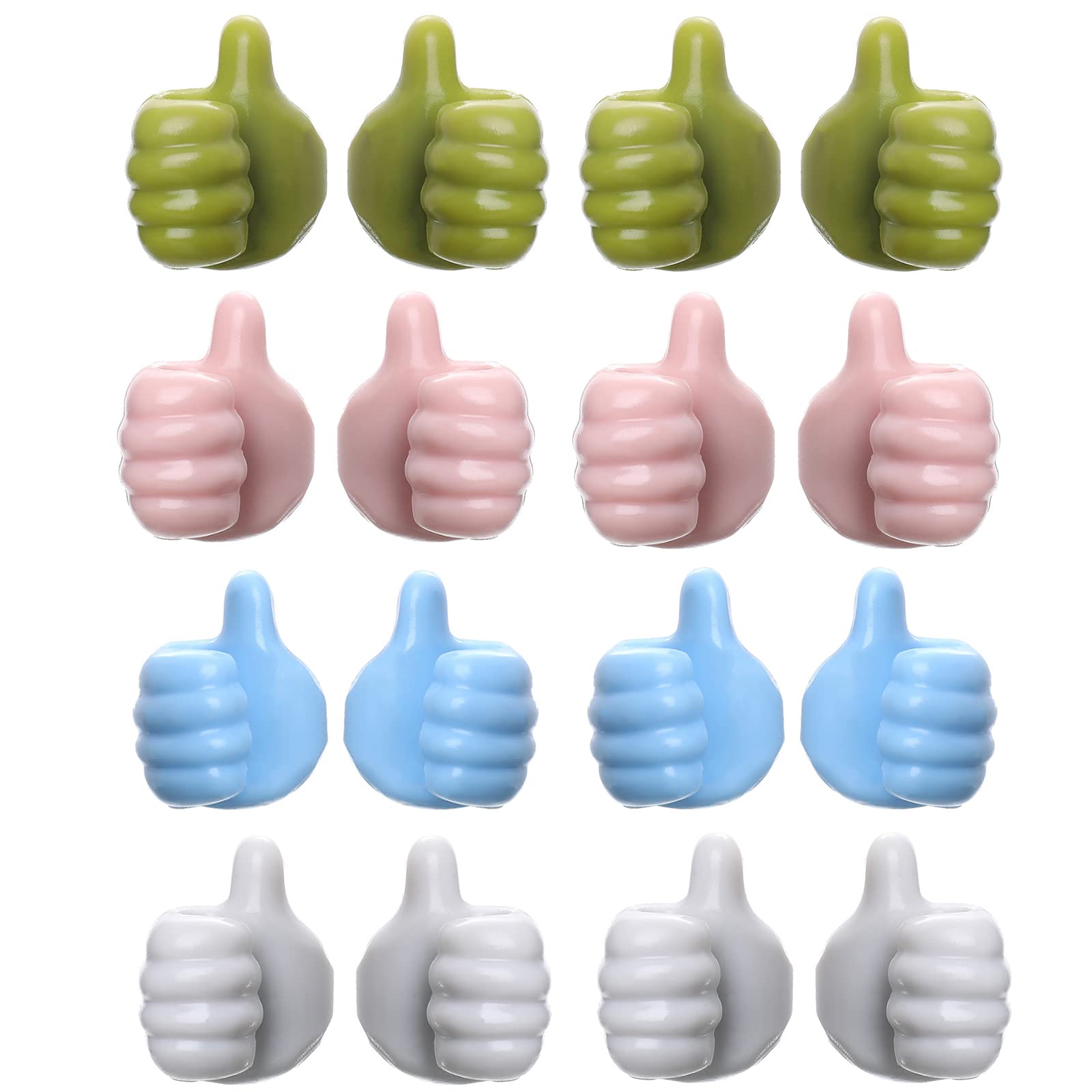 30 PCS Novel Creative Adhesive Thumb Hook Wall Hangers