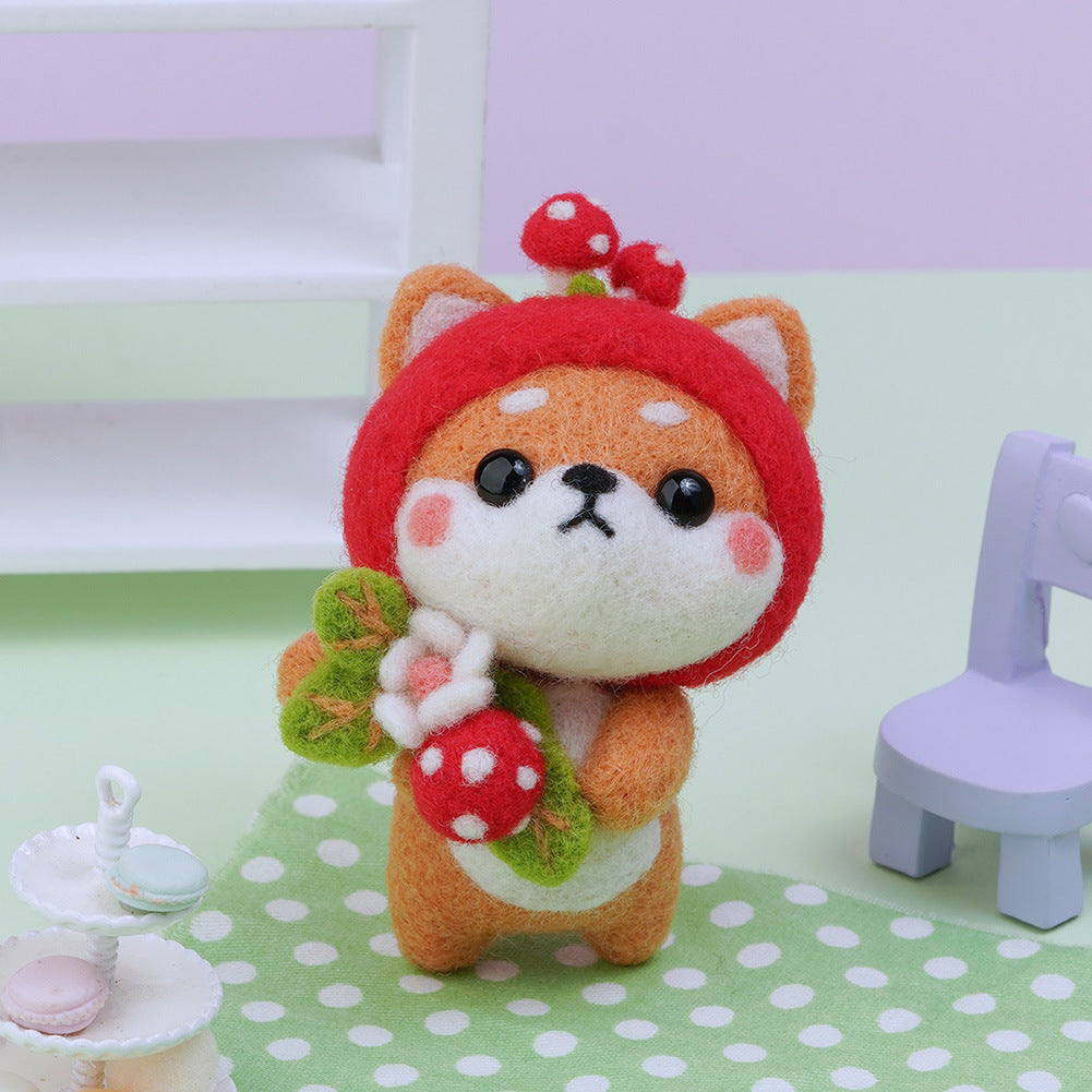 Handmade Pets Toy Doll Wool Felt Doll Wool Felt Needle Poked Kitting DIY CAT Creative Popular Cute Pets Doll Non-Finished Toy