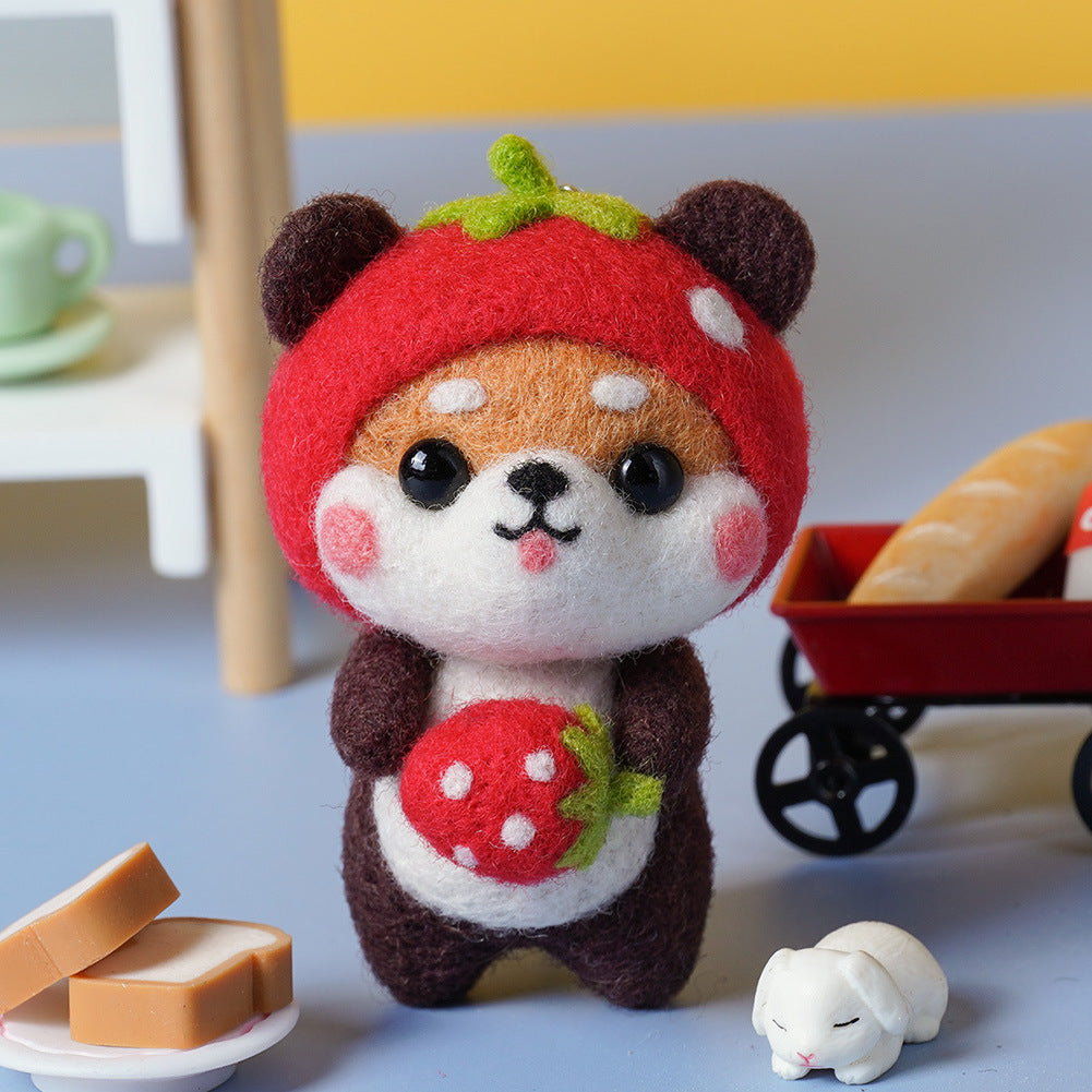 Handmade Pets Toy Doll Wool Felt Doll Wool Felt Needle Poked Kitting DIY CAT Creative Popular Cute Pets Doll Non-Finished Toy