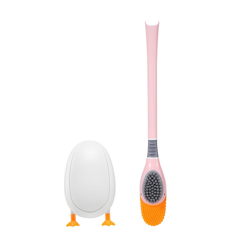 Deep Cleaner Silicone Toilet Brushes with Quick Drying Holder Set for Bathroom