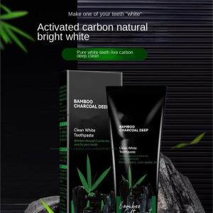 2 PCS Bamboo Charco Tootjpaste Removes Stains Deep Cleans and Whitens - Made with Activated Charcoal - Safe on Enamel, Freshens Breath and Provides Healthy Gum Care.