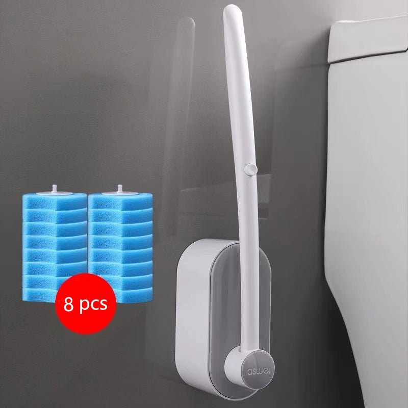 For Home No Dead Ends Long Handle Toilet Cleaning Brush Replacement Head No Punching In The Bathroom Disposable Toilet Brush Set