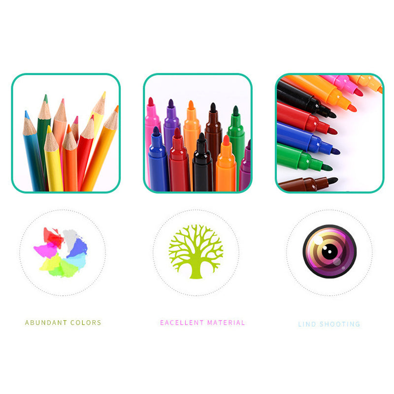 150 PCS Watercolor Pen Watercolor Set Crayon Oil Stick Primary School Students Diy Color Pen Painting Tools