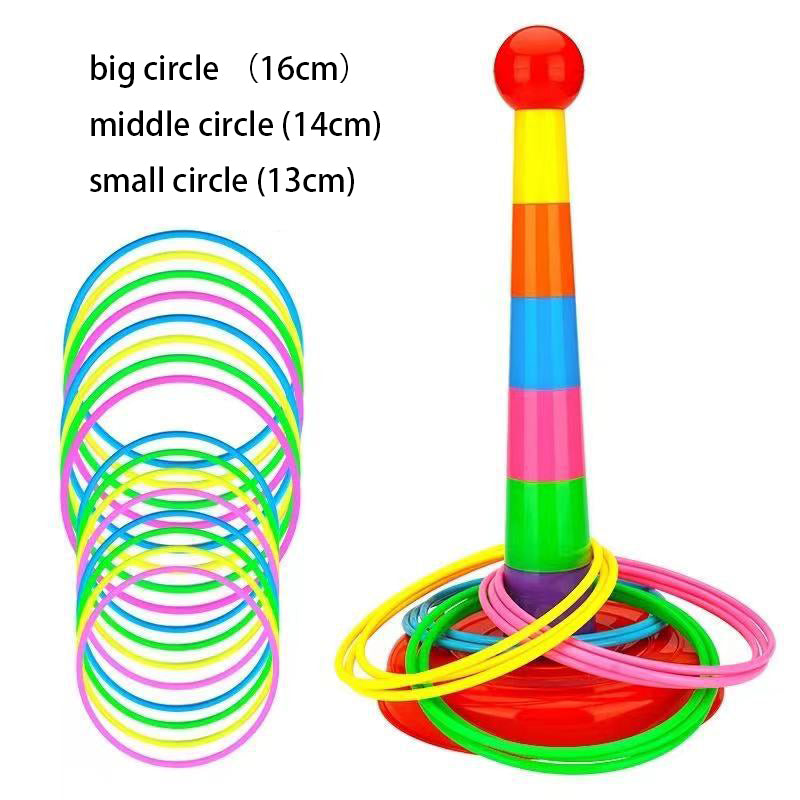 2 in 1 Play equipment set - Includes Ring Toss with Soft Cones, Puzzle Game Pack- Great Fun for Kids & Adults - for Birthday, Carnival, Garden & Outdoor Party