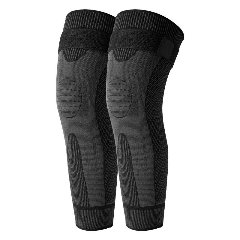 A Pair Sport Full Leg Compression Sleeves Knee Braces With Strap