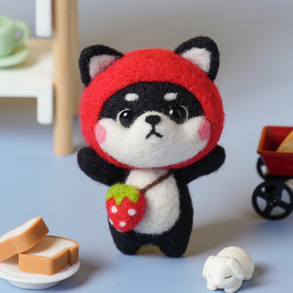 Handmade Pets Toy Doll Wool Felt Doll Wool Felt Needle Poked Kitting DIY CAT Creative Popular Cute Pets Doll Non-Finished Toy