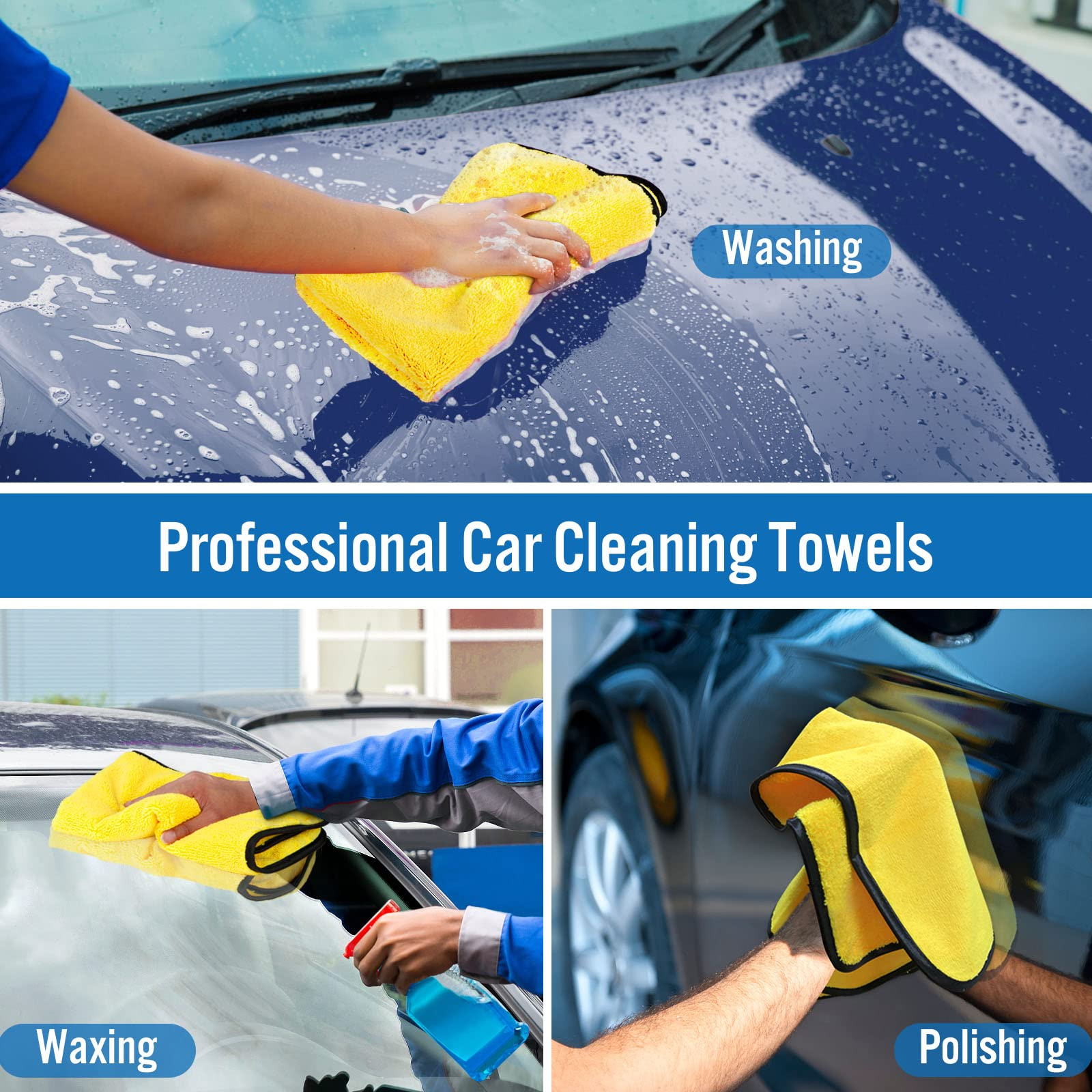 8 PCS Car Cleaning Cloths Towel