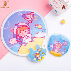 3 PCS Creative Cute Folded Fan Collapsible Fan Summer Small Fresh Cute Portable Round Plastic Pocket Fan