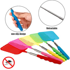 3 PCS Extendable Fly Swatter With Stainless Steel Handle