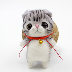 Handmade Pets Toy Doll Wool Felt Doll Wool Felt Needle Poked Kitting DIY CAT Creative Popular Cute Pets Doll Non-Finished Toy