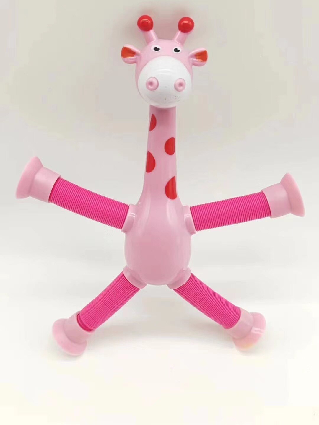 6 pcs Telescopic Suction Cup Giraffe Toy Cartoon Puzzle Suction Cup Parent-Child Interactive Decompression Toy Stress Relief