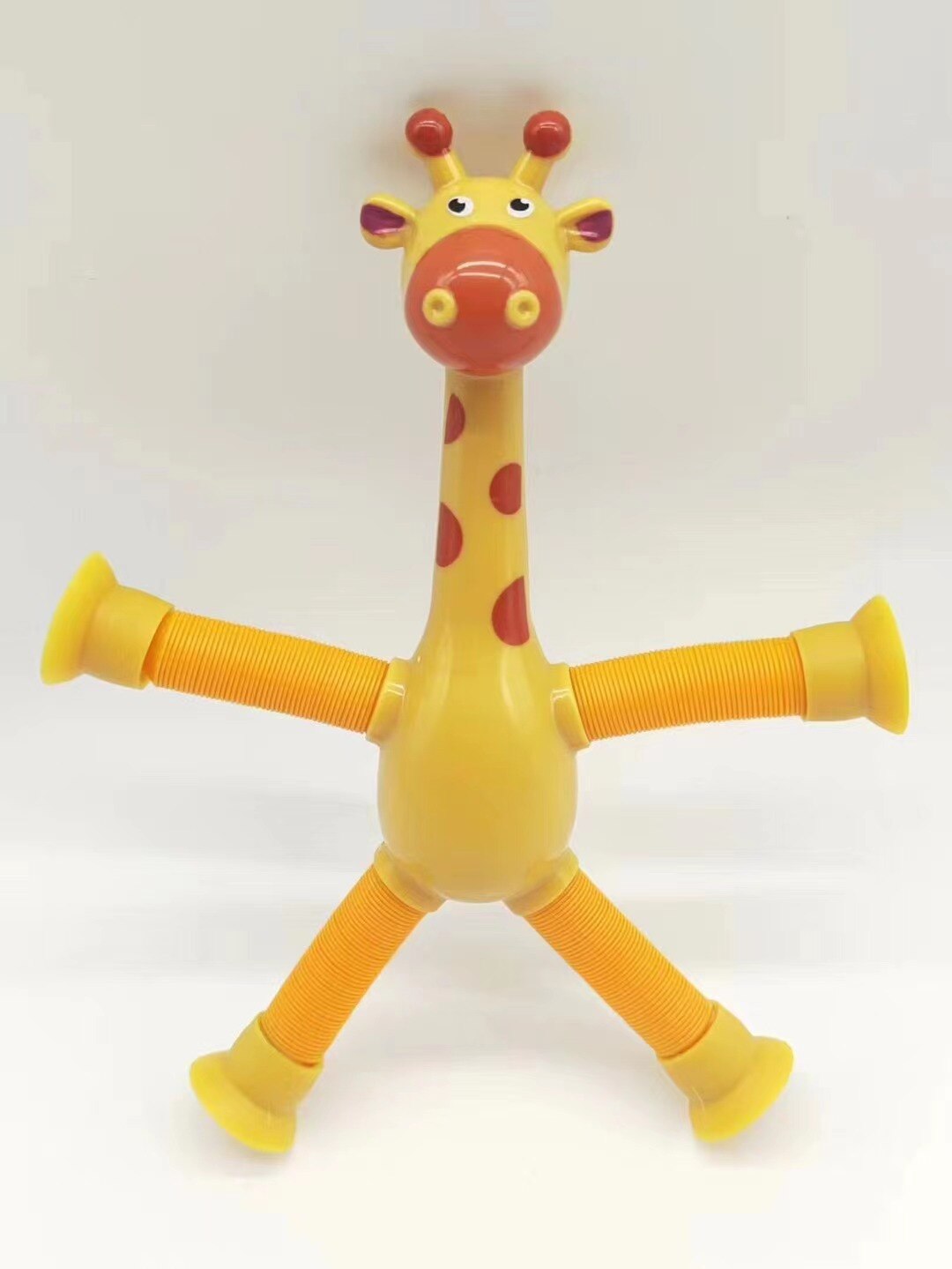 6 pcs Telescopic Suction Cup Giraffe Toy Cartoon Puzzle Suction Cup Parent-Child Interactive Decompression Toy Stress Relief