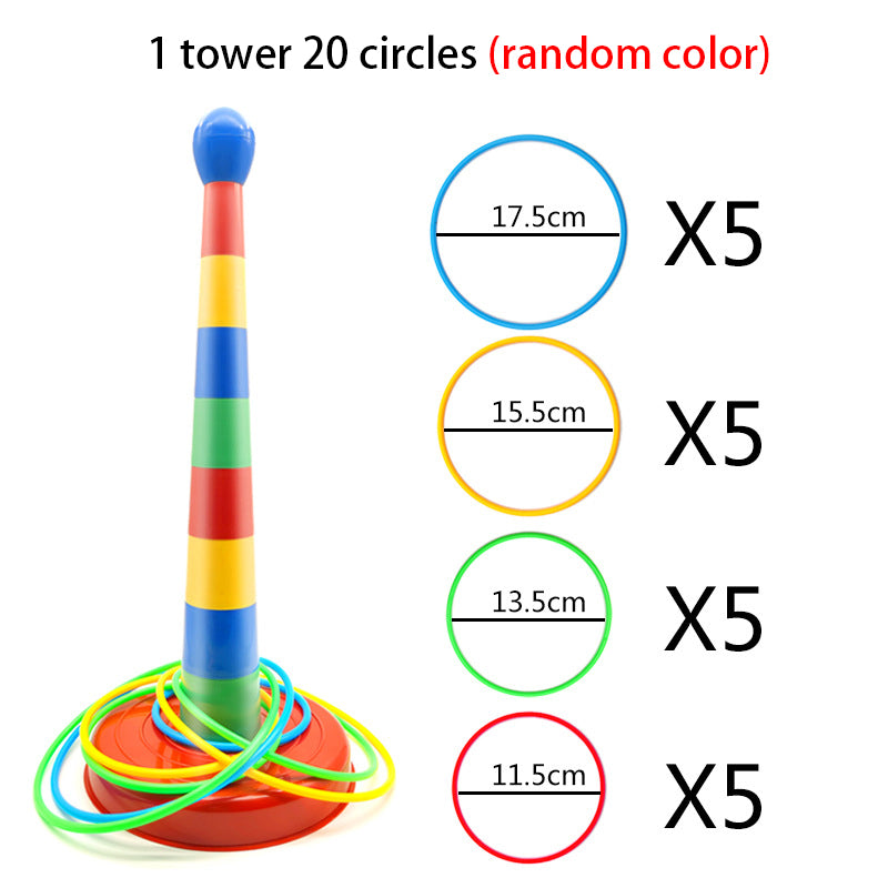 2 in 1 Play equipment set - Includes Ring Toss with Soft Cones, Puzzle Game Pack- Great Fun for Kids & Adults - for Birthday, Carnival, Garden & Outdoor Party