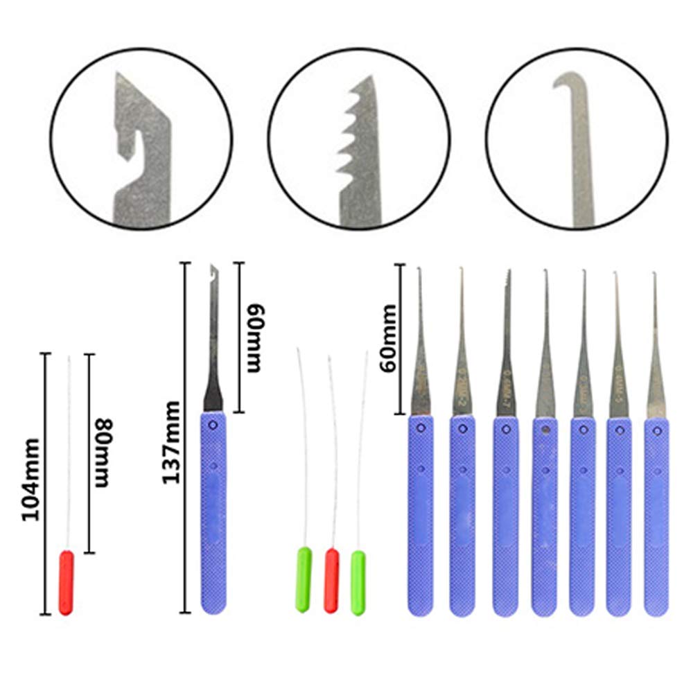 12 PCS Broken Key Extractor Set Home Depot Locksmith Tool Removal Hooks LockPick