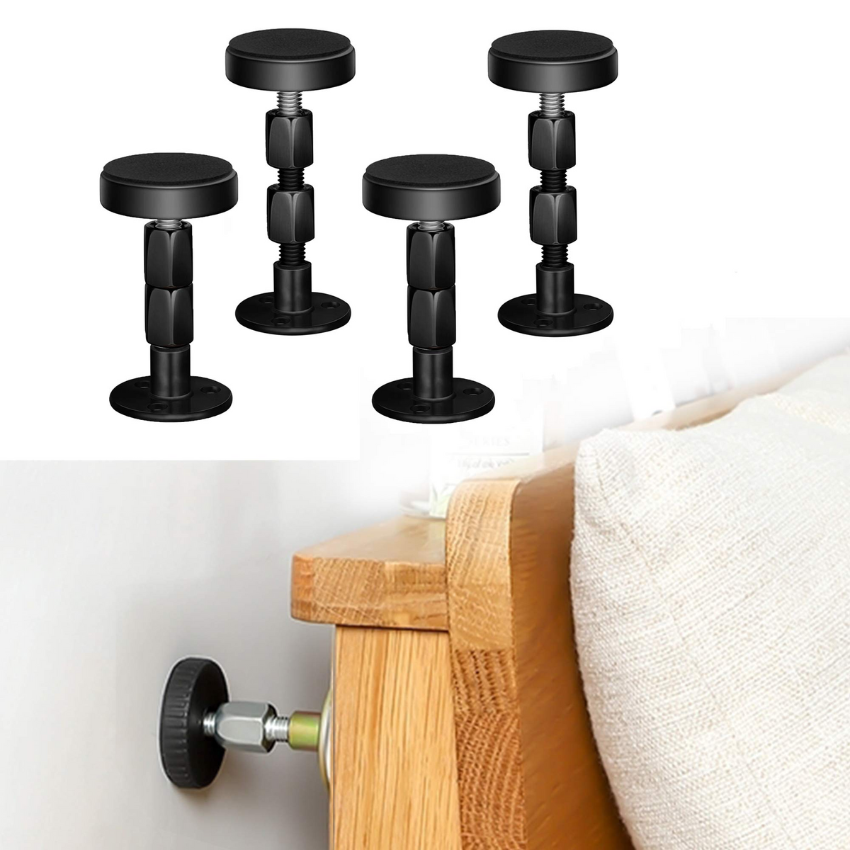 4 PCS Adjustable Bed Frame Anti-Shake Tool