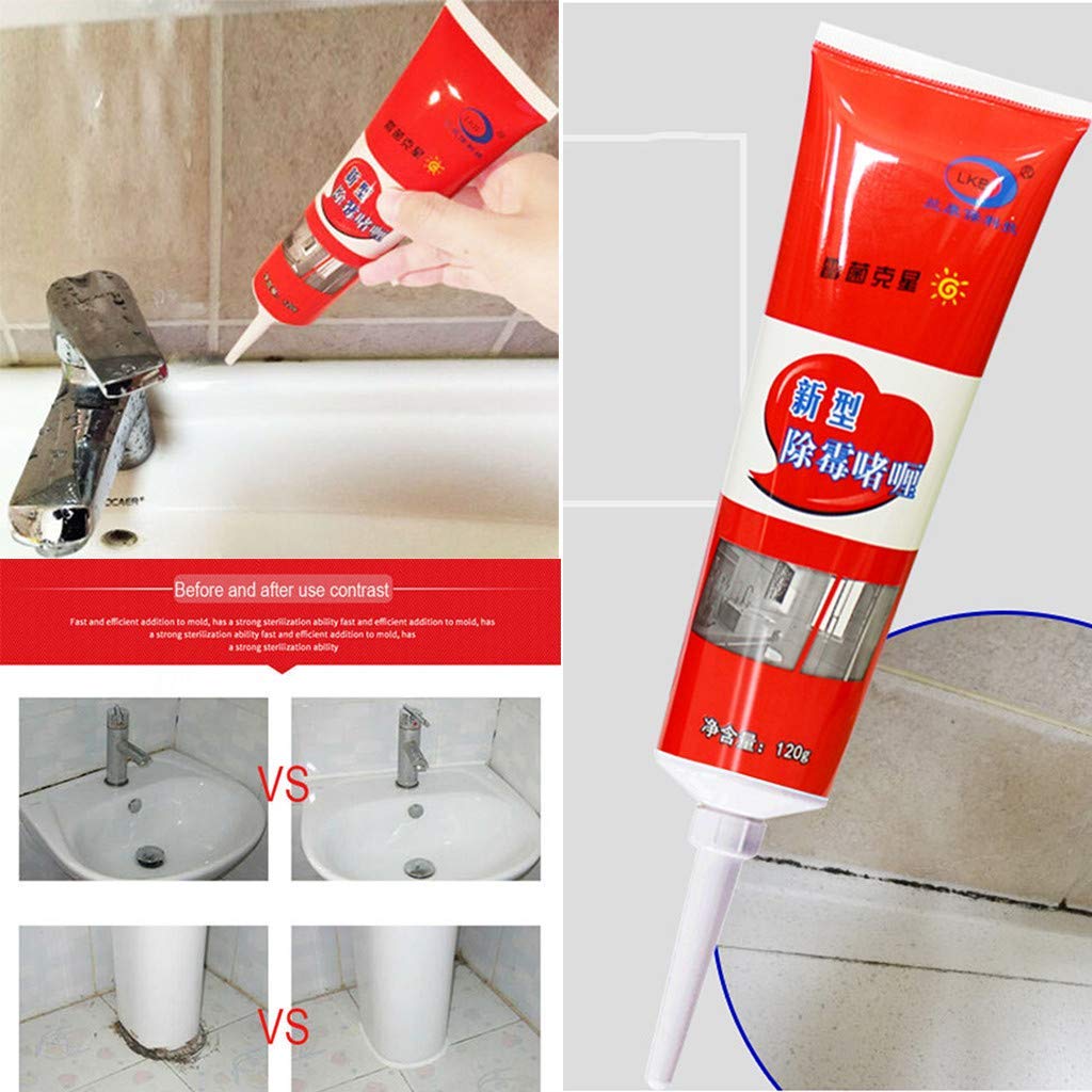 2pcs New Household Mold Remover Gel Mold Mildew Cleaner Anti Odor Remover Cleansing Gel Chemical Mold Miracle Remover Gel Mildew Caulk Remover Wall Mold Cleaner for Kitchen Toilet Pool