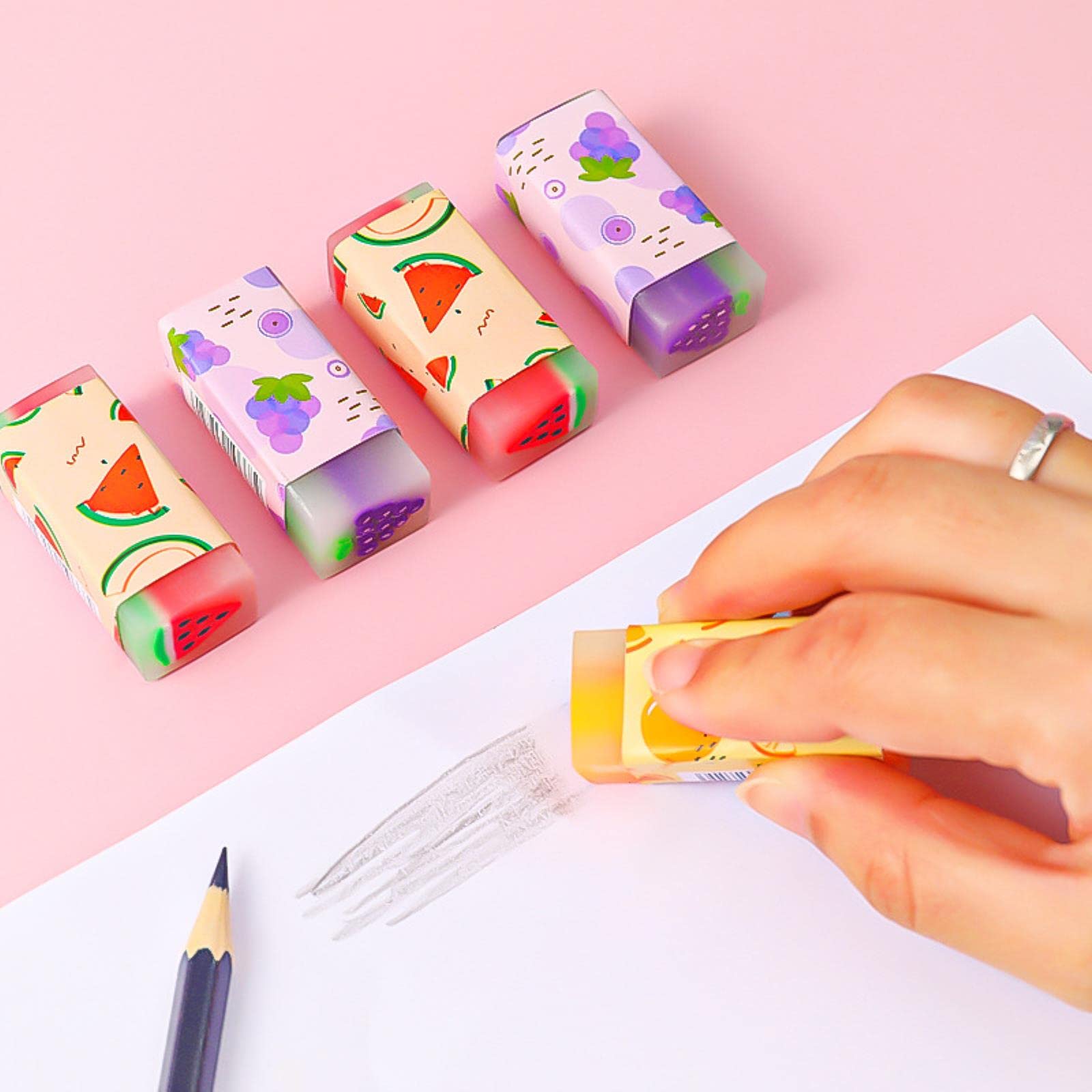 36 PCS Eraser Cartoon Creative Fruit Pattern